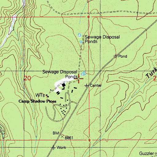 Topographic Map of Heber Job Corp Conservation Center, AZ