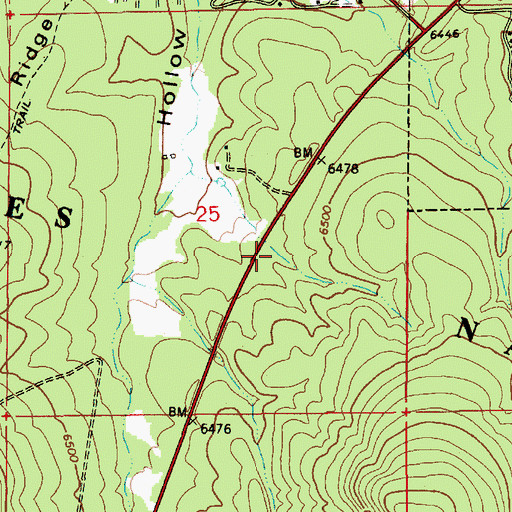 Topographic Map of Hiway Tank, AZ