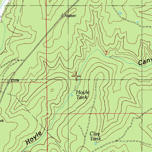 Topographic Map of Hoyle Tank, AZ