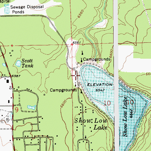 Topographic Map of Jacques Dam, AZ
