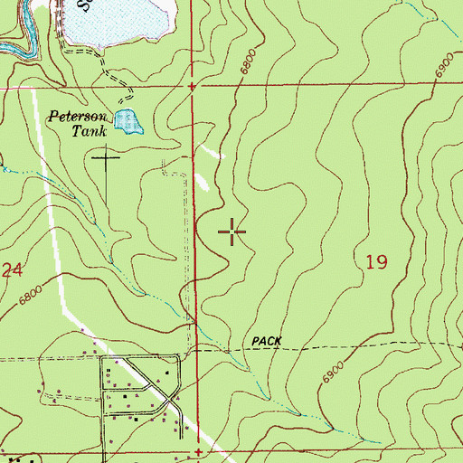 Topographic Map of Log Cabin Spring, AZ