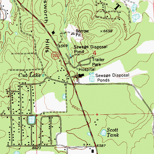 Topographic Map of Summit Healthcare Regional Medical Center, AZ
