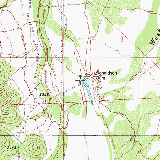 Topographic Map of Donaldson Dam, AZ