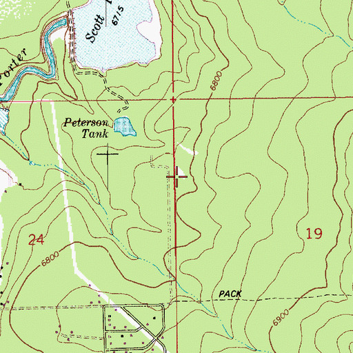 Topographic Map of Peterson Spring, AZ