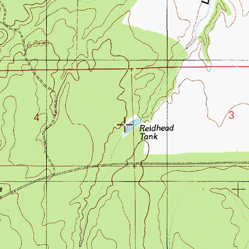 Topographic Map of Reidhead Tank, AZ