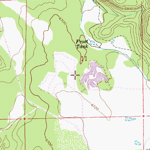 Topographic Map of Section Eleven Tank, AZ