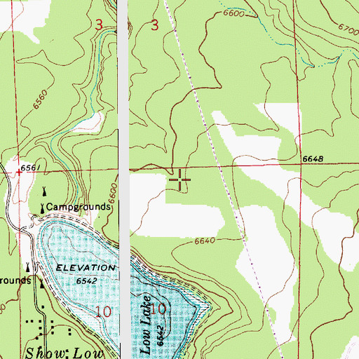 Topographic Map of Section Ten Tank, AZ