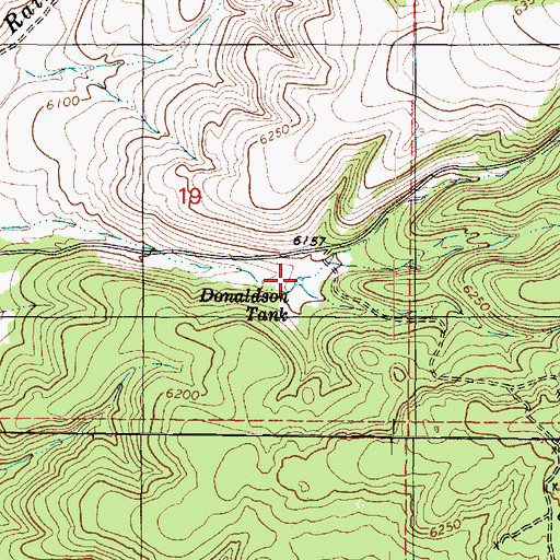 Topographic Map of Donaldson Tank, AZ