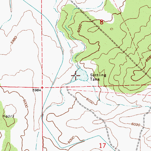 Topographic Map of Settling Tank, AZ
