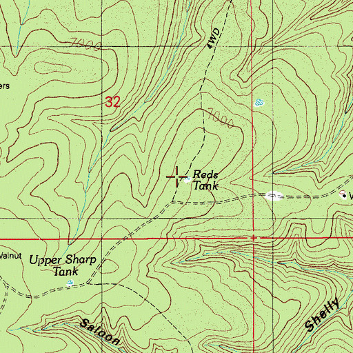 Topographic Map of Sharp Hollow Trick Tank, AZ