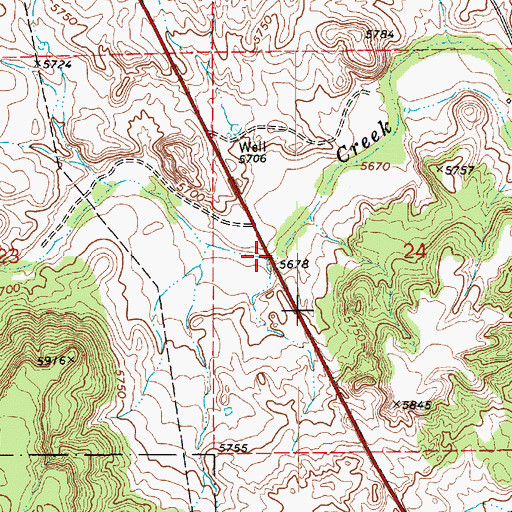 Topographic Map of Show Low Creek Bridge, AZ