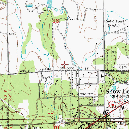 Topographic Map of Show Low Junior High School, AZ