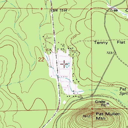 Topographic Map of Ski Hi Retreat Tank, AZ