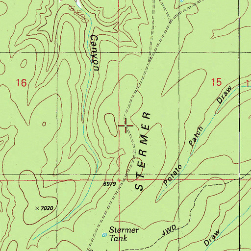 Topographic Map of Stermer Tank, AZ