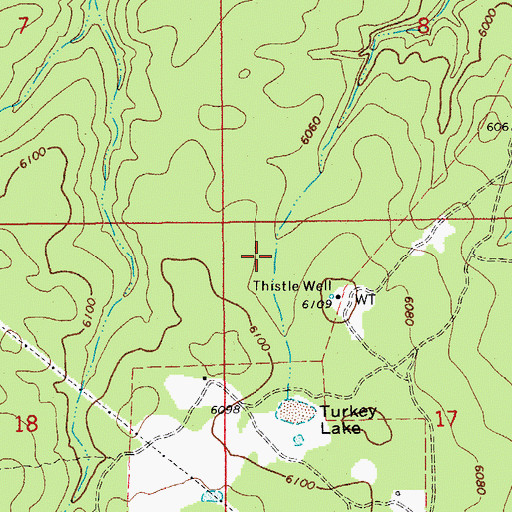 Topographic Map of Thistle Tank, AZ