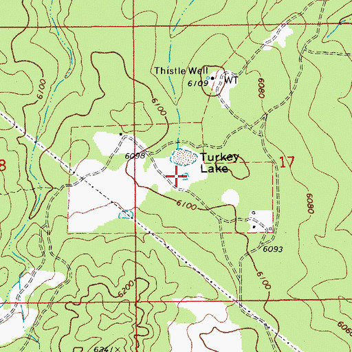 Topographic Map of Turkey Lake Tank, AZ