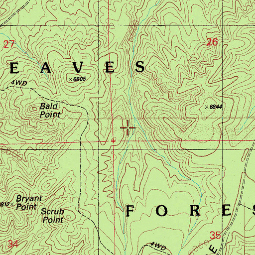 Topographic Map of Woodys Tank, AZ