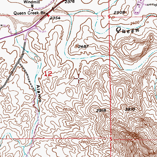 Topographic Map of Arboretum Tank, AZ