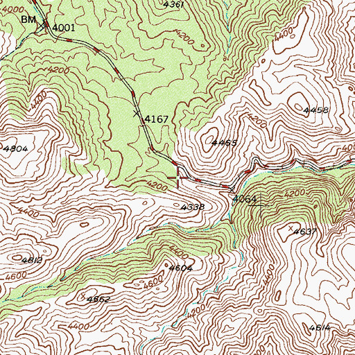Topographic Map of Bath Tub Spring, AZ