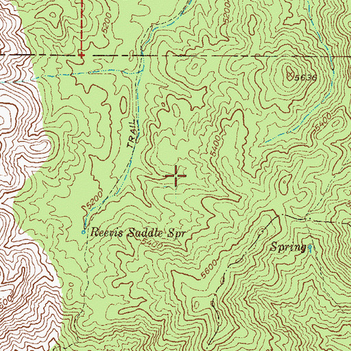 Topographic Map of Bear Spring Number One, AZ
