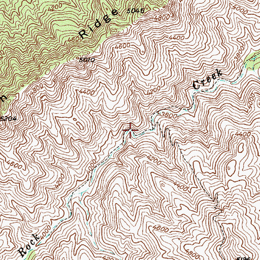 Topographic Map of Blue Spring, AZ