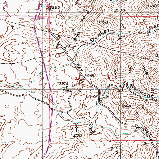 Topographic Map of Bored Spring, AZ