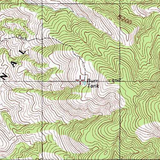 Topographic Map of Burn Tank, AZ