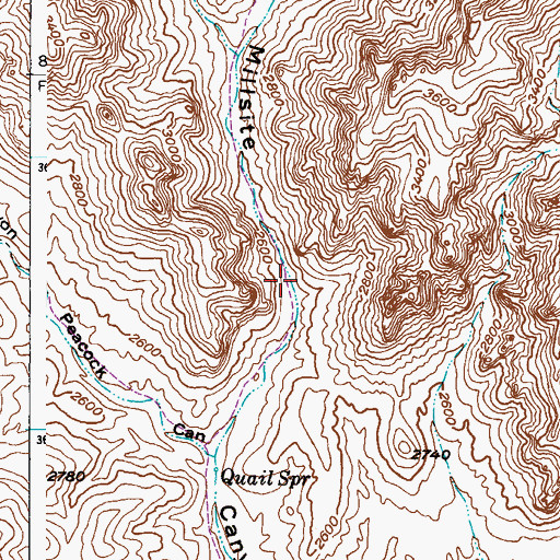 Topographic Map of Campsite Spring, AZ