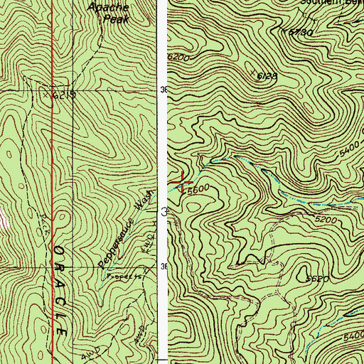 Topographic Map of Chain Link Tank, AZ