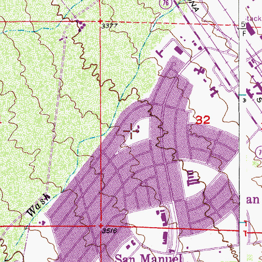 Topographic Map of City Park, AZ