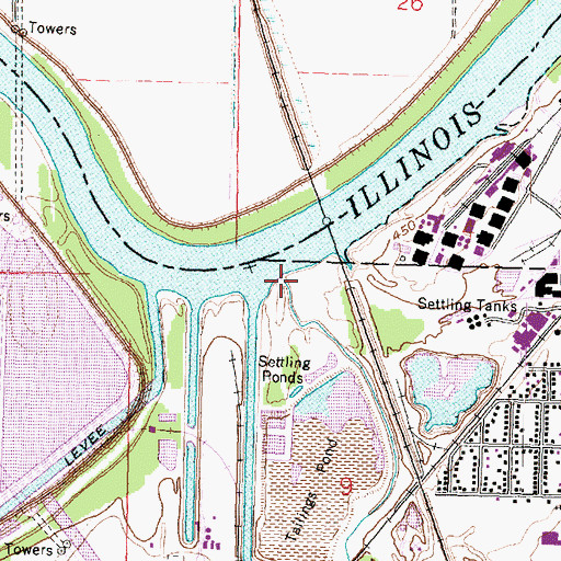 Topographic Map of Lost Creek, IL