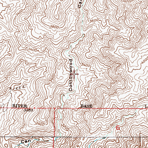 Topographic Map of Cottonwood Well, AZ