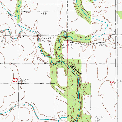 Topographic Map of East Branch Embarras River, IL