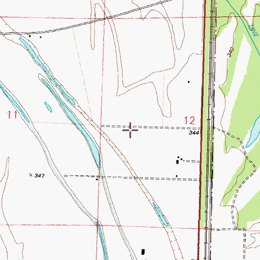 Topographic Map of Hamburg School, IL