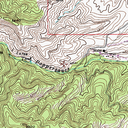 Topographic Map of Dead Bull Mine, AZ