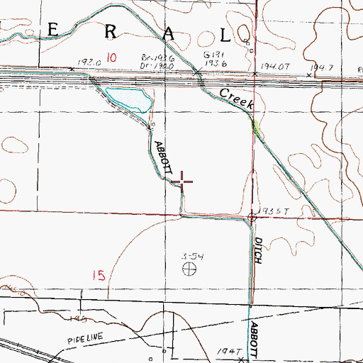 Topographic Map of Abbott Ditch, IL