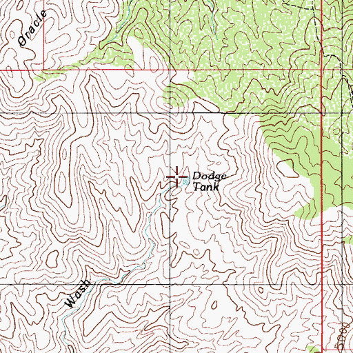 Topographic Map of Dodge Tank, AZ