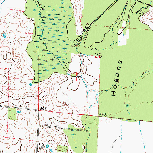 Topographic Map of Adds Branch, IL