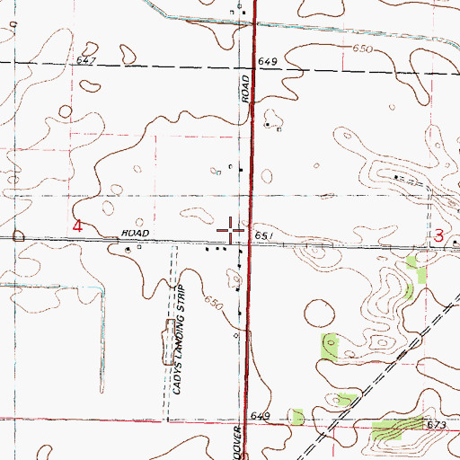 Topographic Map of Advance School (historical), IL