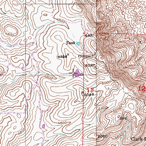 Topographic Map of East Fork Tank, AZ