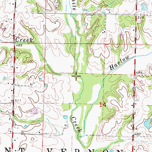 Topographic Map of Akward Creek, IL