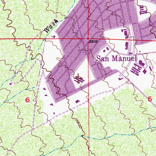 Topographic Map of First Avenue Elementary School, AZ