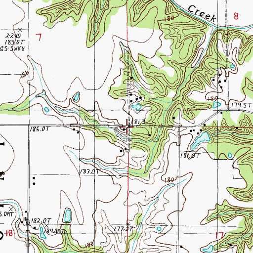 Topographic Map of Aleshire School (historical), IL