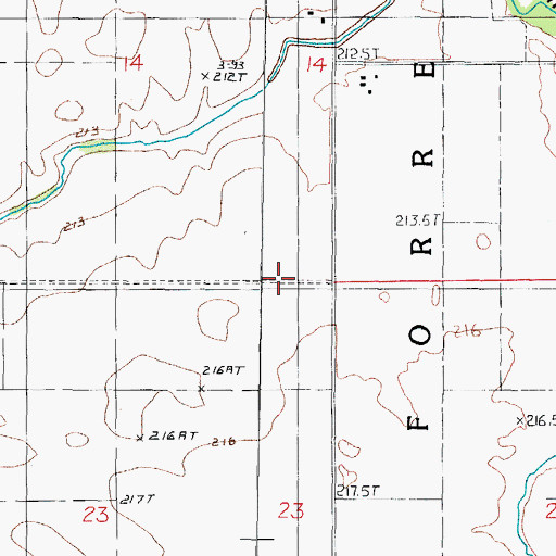 Topographic Map of Allen School (historical), IL