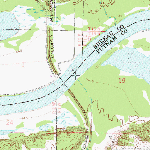 Topographic Map of Allforks Creek, IL
