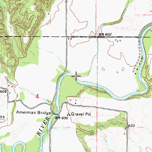 Topographic Map of Alloway Creek, IL