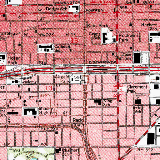 Topographic Map of Altgeld Park, IL