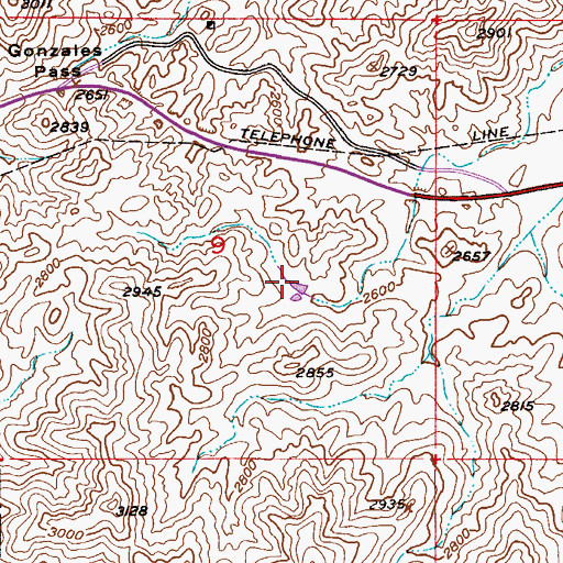 Topographic Map of Gonzales Tank, AZ