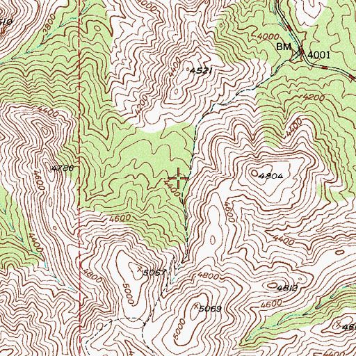 Topographic Map of Grapevine Spring, AZ