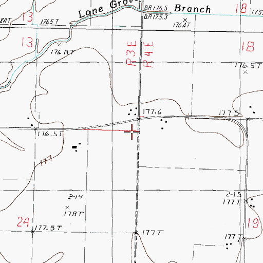 Topographic Map of Ambuehl School (historical), IL